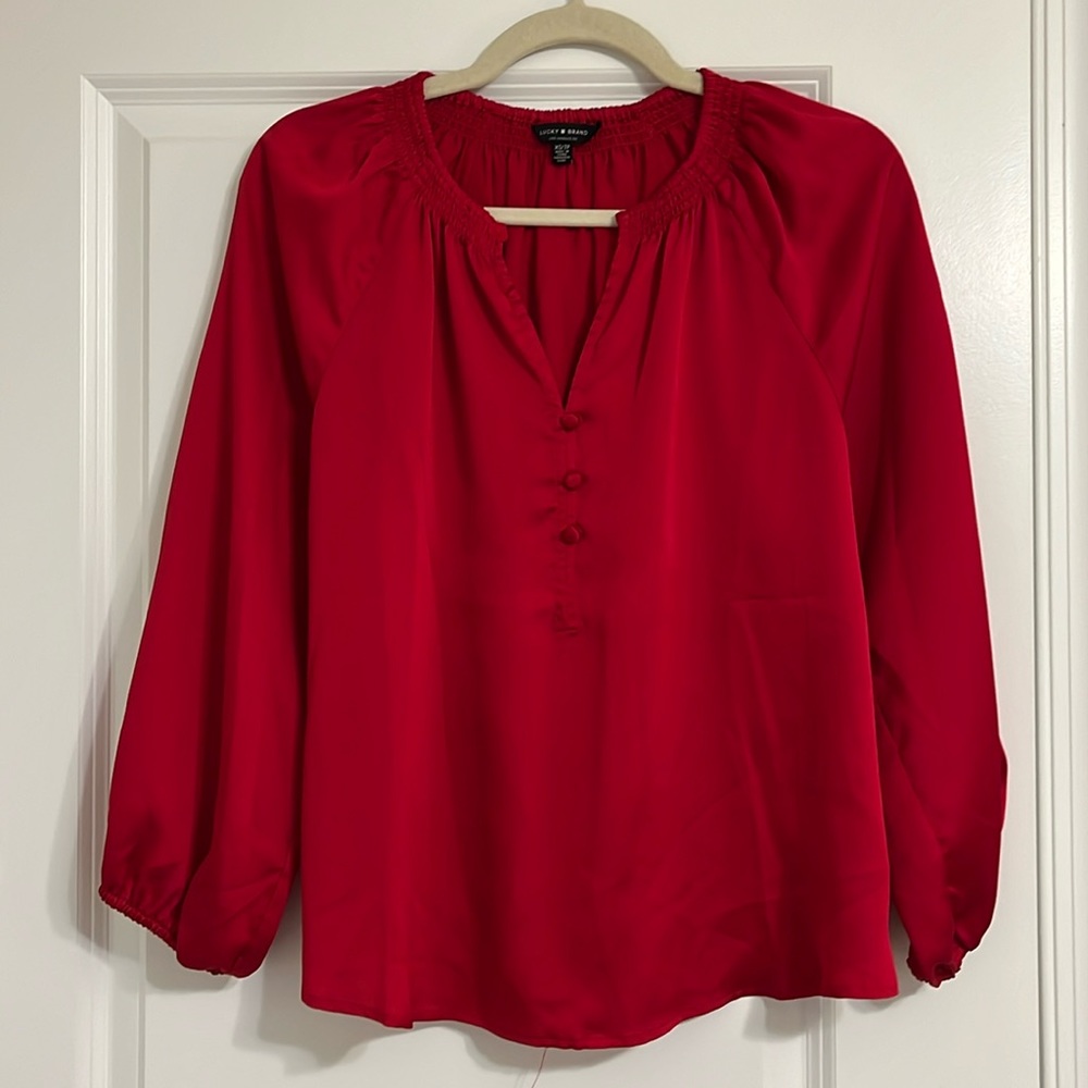 Lucky Brand satin blouse